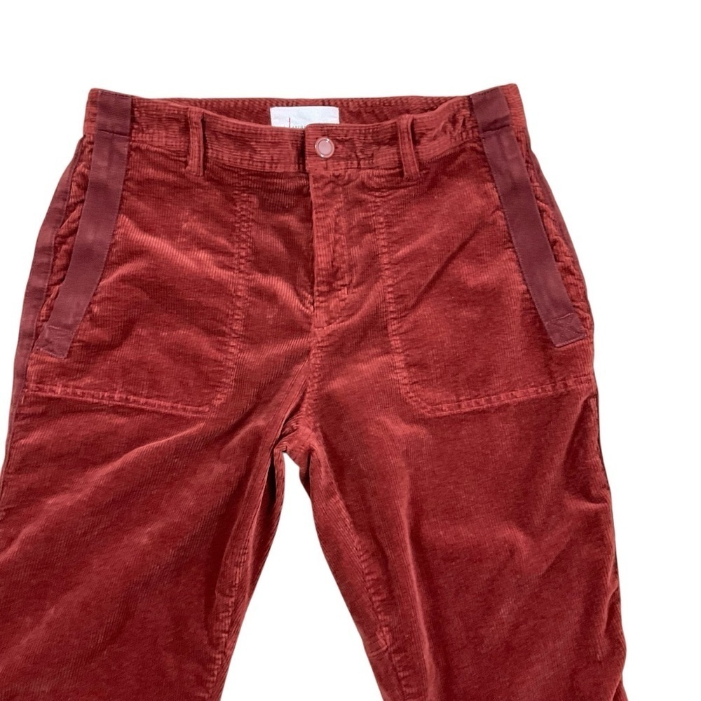 Anthropologie The Richie Slim Joggers Corduroy Edition in Dark Brick size 10 - Picture 8 of 14